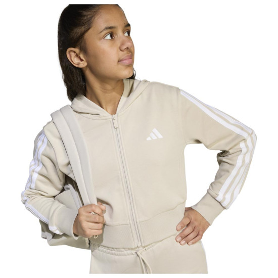 Adidas Παιδική ζακέτα Essentials 3-Stripes Full-Zip Cropped Hoodie Adidas Παιδική ζακέτα Essentials 3-Stripes Full-Zip Cropped Hoodie